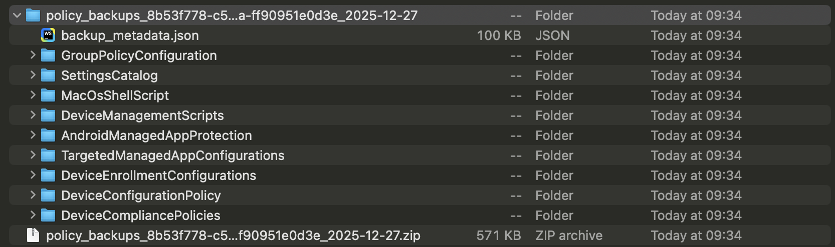 Backup ZIP Structure